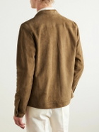 Sid Mashburn - Suede Overshirt - Brown