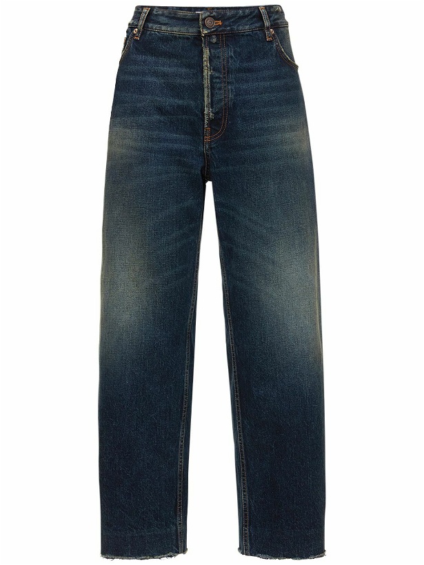 Photo: BALENCIAGA - Cropped Cotton Denim Jeans