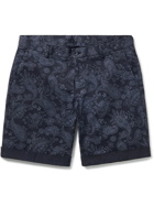 Etro - Straight-Leg Paisley-Print Cotton-Blend Twill Shorts - Blue