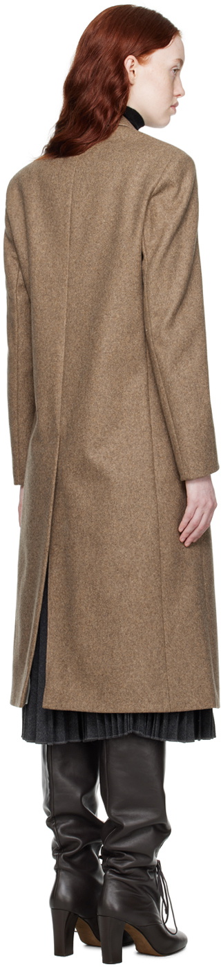 REMAIN Birger Christensen Tan Semi Fitted Coat
