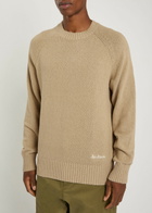 Les Deux Brad Logo-embroidered Cotton-blend Jumper Beige