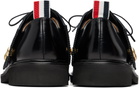 Thom Browne Black Soft Spazzolato Micro Sole Saddle Derbys
