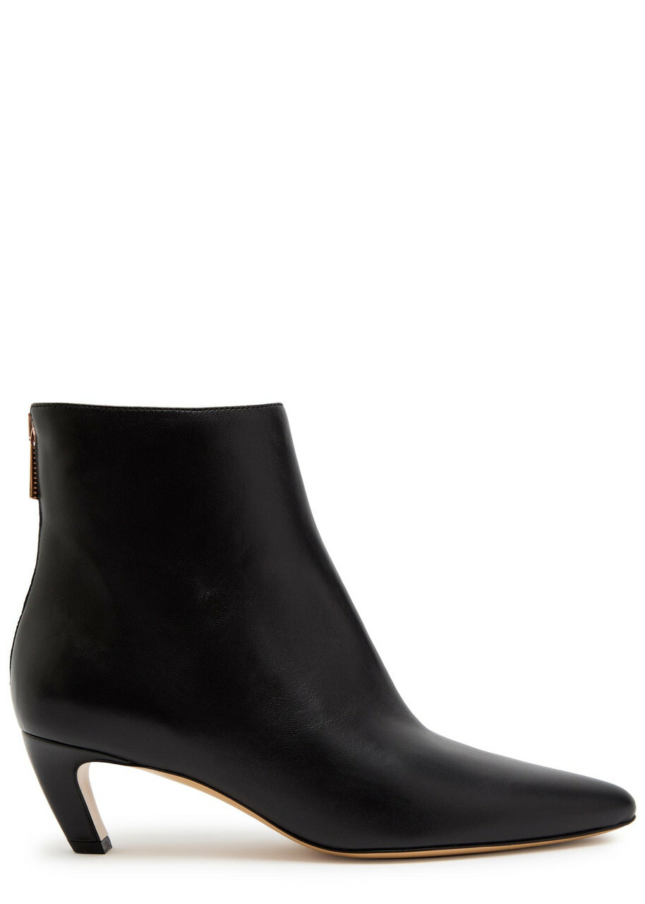 Gabriela Hearst Clayton 50 Leather Ankle Boots Black
