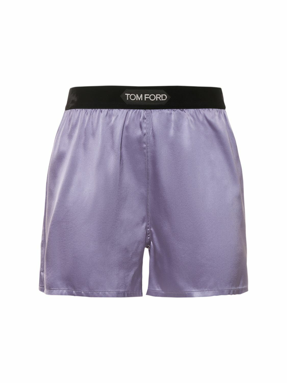 ショートパンツ TOM FORD CASHMERE AND SILK BERMUDA TOM FORD Velvet-trimmed stretch-silk shorts | NET-A-PORTER
