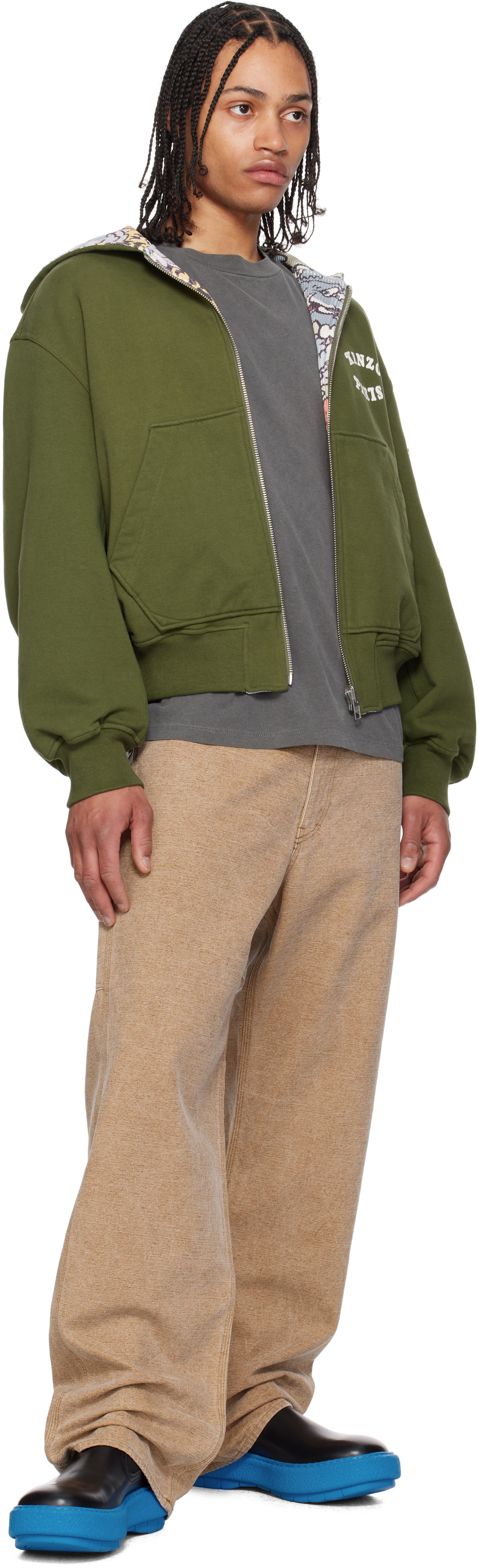 Kenzo Khaki Kenzo Paris VERDY Edition Reversible Hoodie Kenzo