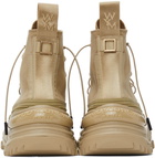 Wooyoungmi Beige Double Lace High-Top Sneakers