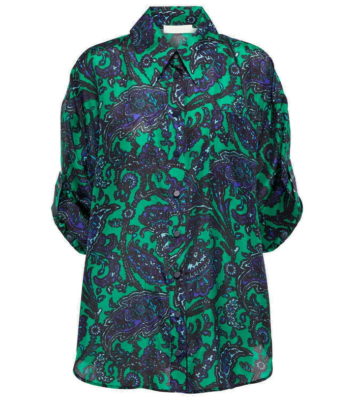 Photo: Zimmermann - Tiggy printed silk shirt