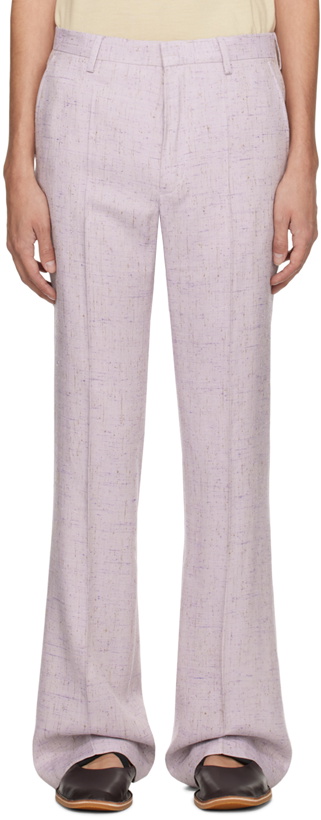 Photo: Dries Van Noten Purple Flared Trousers