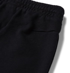 Off-White - Logo-Print Loopback Cotton-Jersey Drawstring Shorts - Black