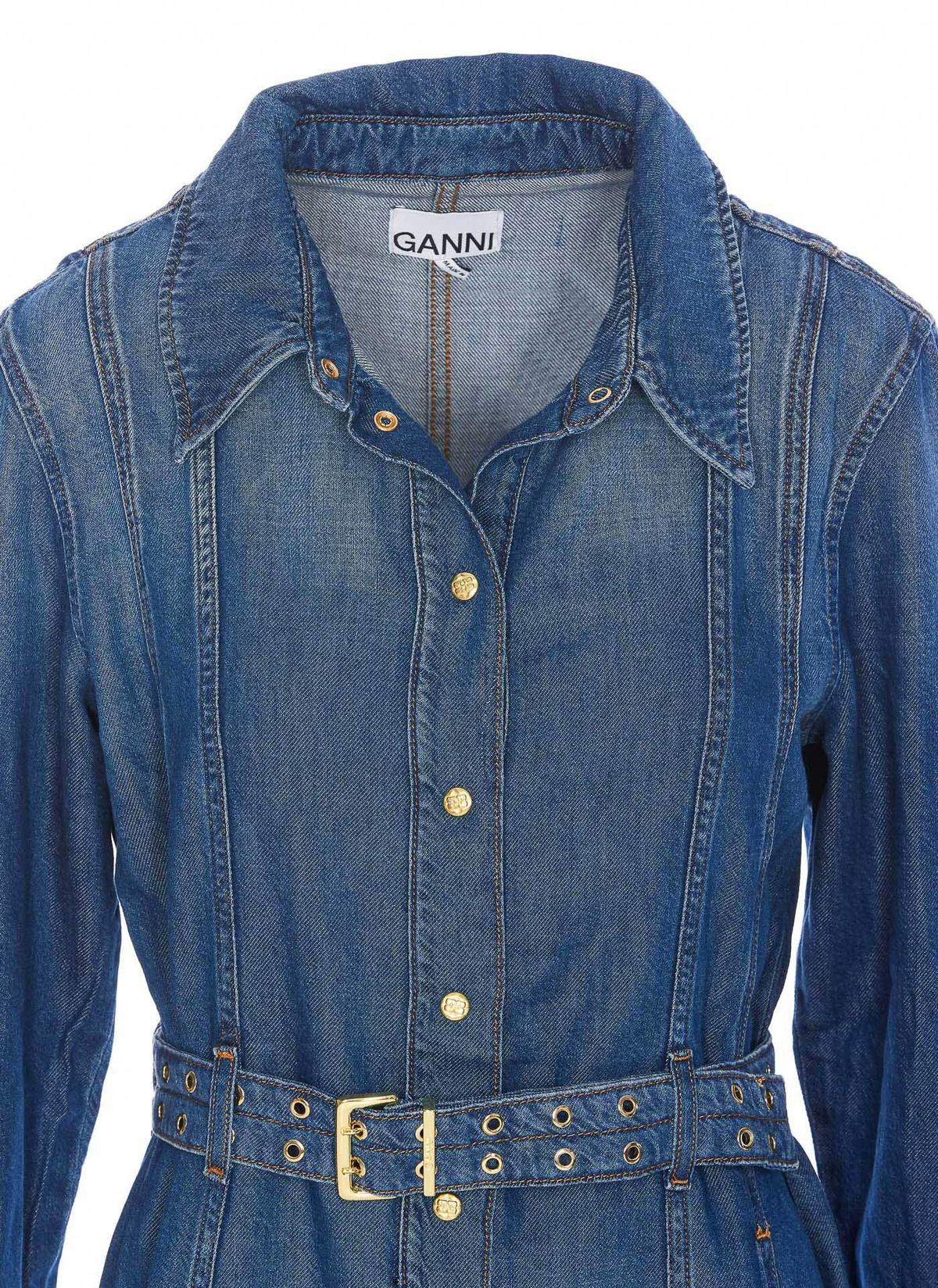 Ganni Denim Maxi Dress GANNI