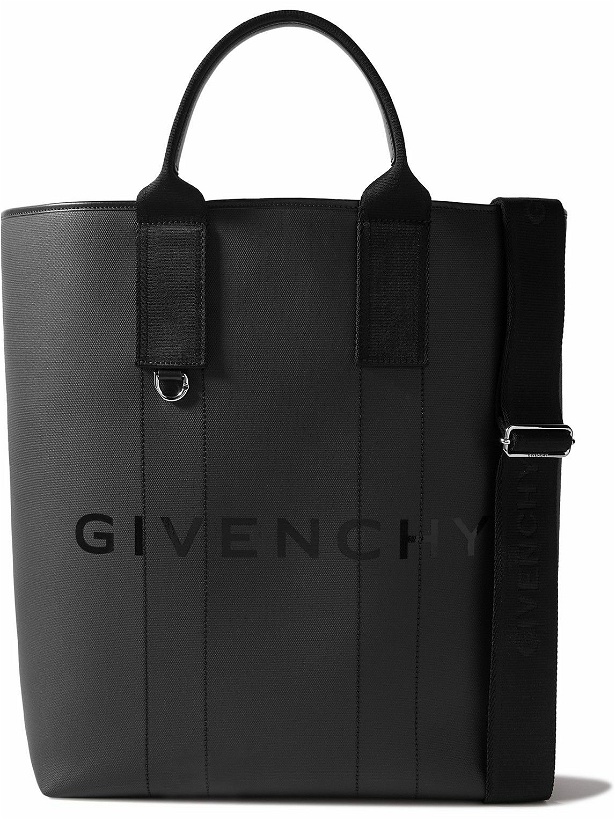 Photo: Givenchy - G-Essentials Logo-Print Leather-Trimmed Coated-Canvas Tote Bag