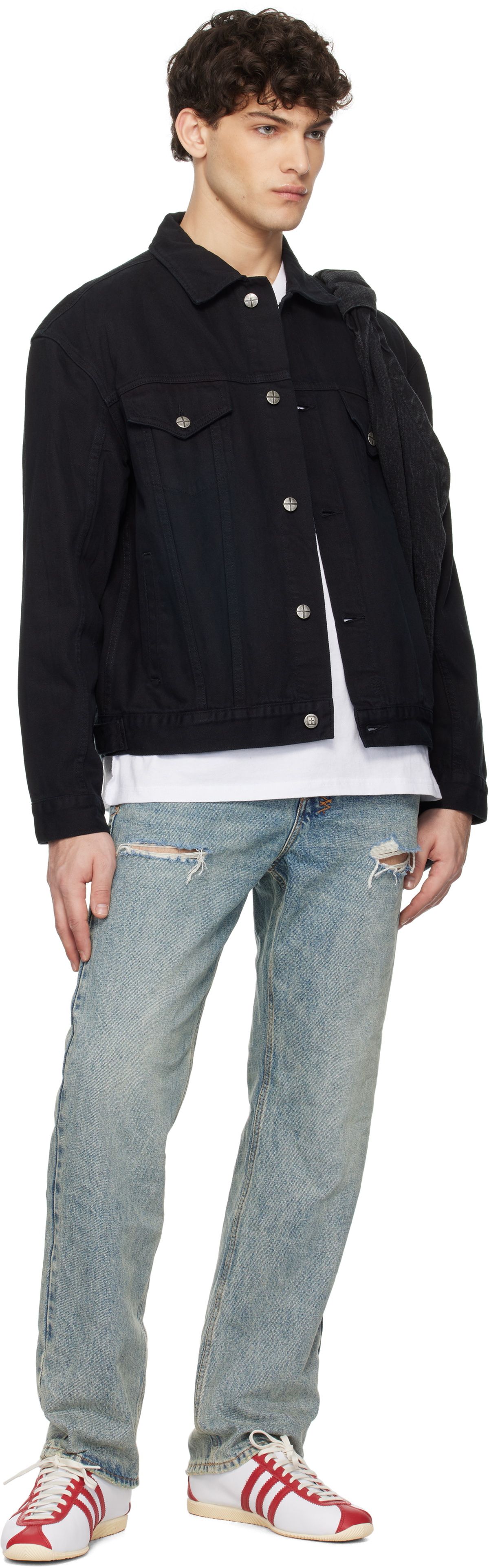 Ksubi Black Oh G Replica Eagle Denim Jacket