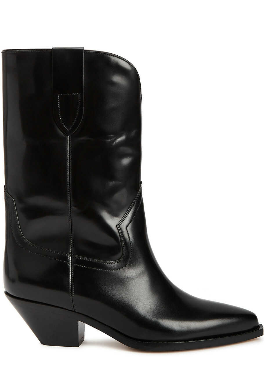 Isabel Marant étoile Dahope 50 Black Leather Ankle Boots