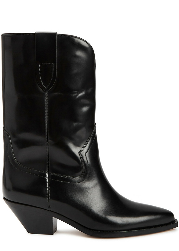 Photo: Isabel Marant étoile Dahope 50 Black Leather Ankle Boots