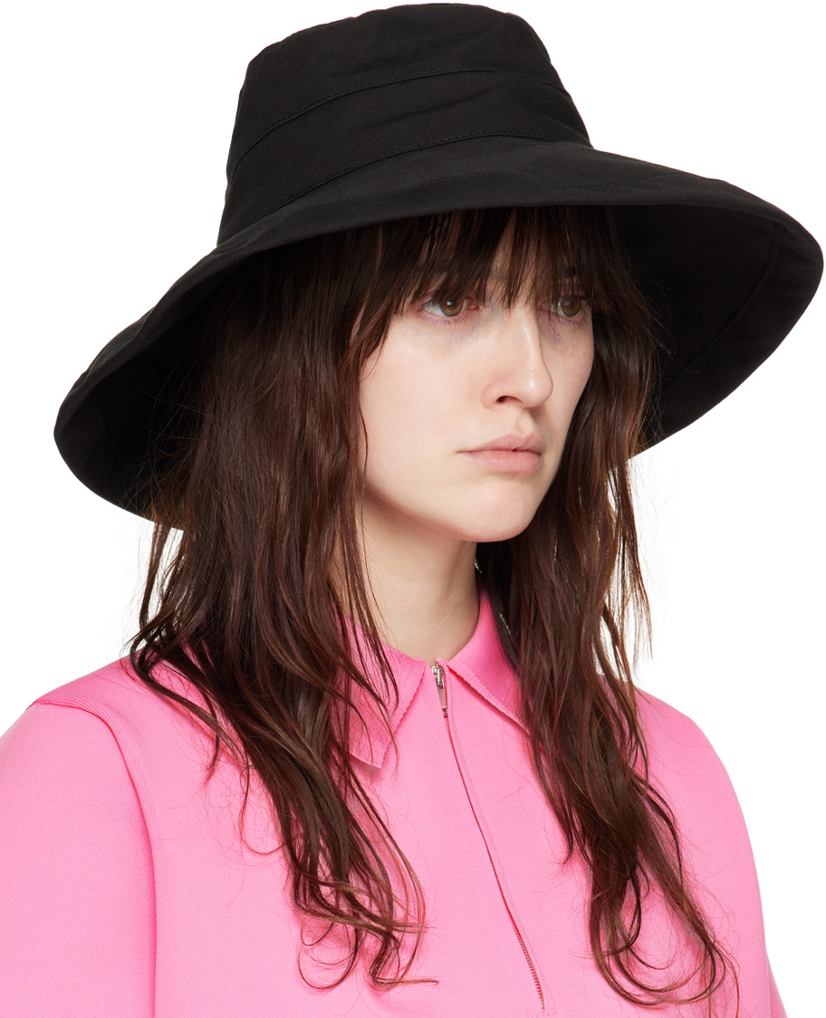 Jil Sander Black Bucket Beach Hat Jil Sander