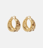 Oscar de la Renta Crystal-embellished hoop earrings