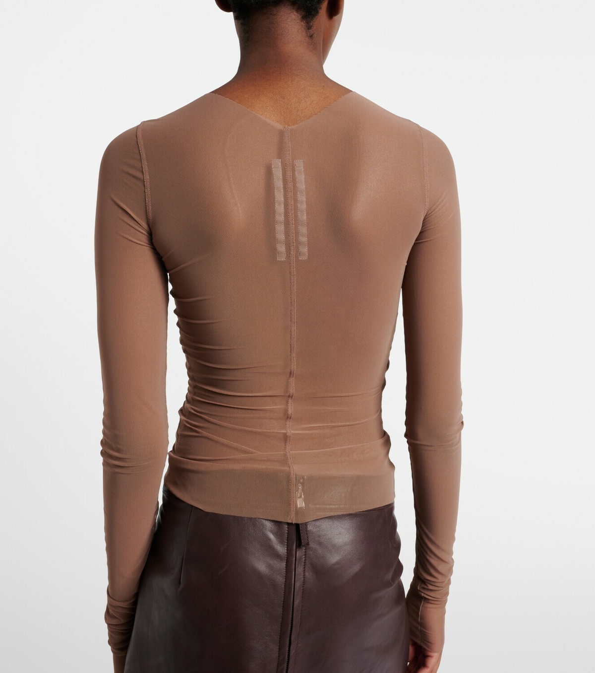 Rick Owens Temple sheer tulle top