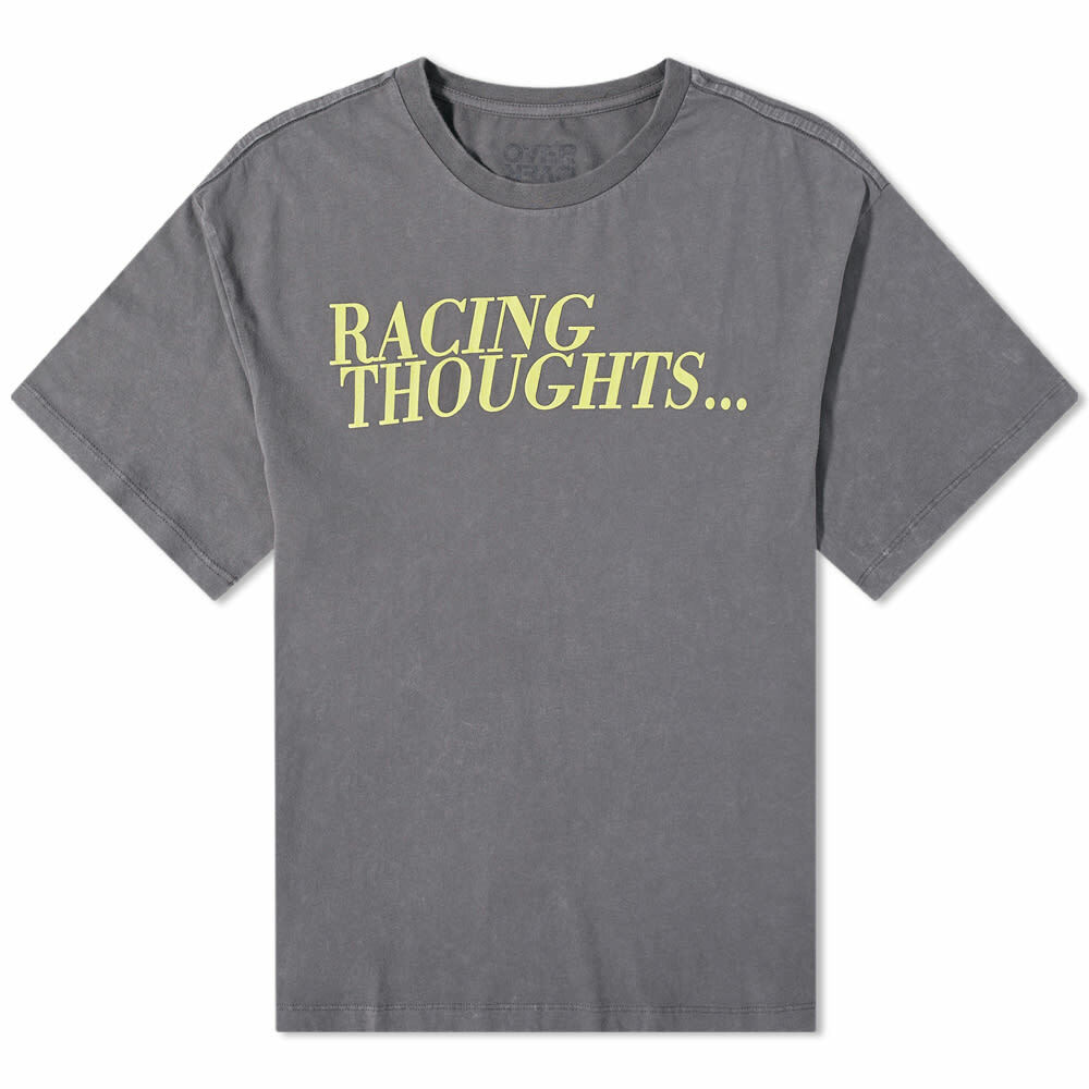 Over Over Men's Racing Thoughts Easy T-Shirt in Grey OVER OVER