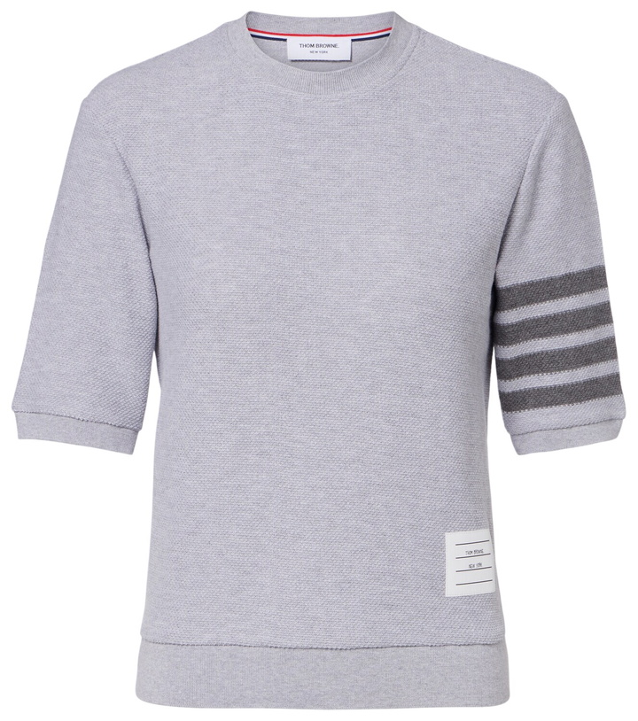 Photo: Thom Browne 4-Bar cotton jersey T-shirt