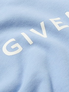 Givenchy - Archetype Logo-Print Cotton-Jersey Hoodie - Blue