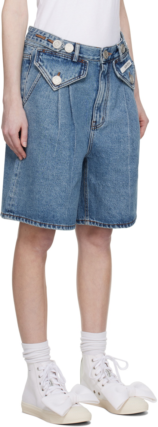 KIMHĒKIM Blue Two-Pocket Denim Shorts