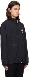 AAPE by A Bathing Ape Black Patch Track Jacket