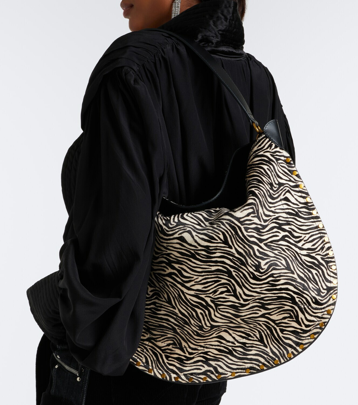 Isabel Marant Oskan Large calf hair shoulder bag
