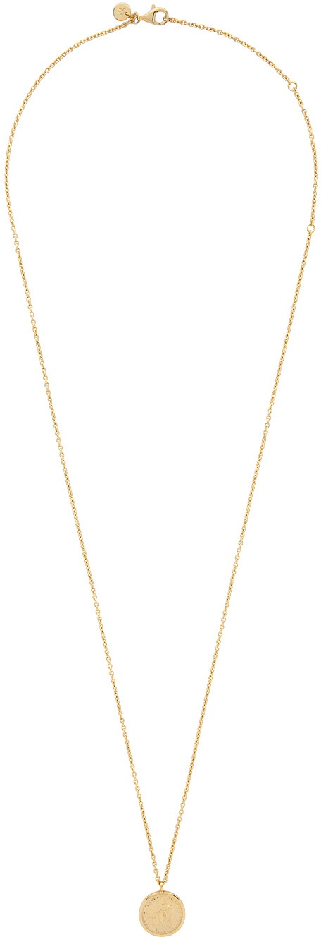 Tom Wood Gold Angel Coin Pendant Necklace Tom Wood