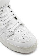 Saint Laurent Jefferson Panelled Leather Sneakers White 40 (IT40 / UK7), Saint Laurent Trainers, Ripped