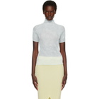 ISSEY MIYAKE Blue Chiffon Twist 1 Top