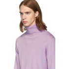 Tibi SSENSE Exclusive Purple Merino Wool Slim-Fit Turtleneck