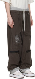 Maison MIHARA YASUHIRO Brown Sweat Pants Combined Flight Cargo Pants