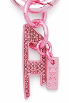Diesel Charm with rhinestone D charm - Charms and Keyrings - Unisex - Pink