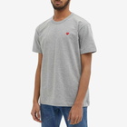 Comme des Garçons Play Men's Red Heart T-Shirt in Grey