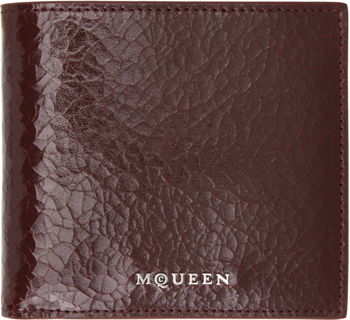 Photo: McQueen Burgundy Bifold Wallet