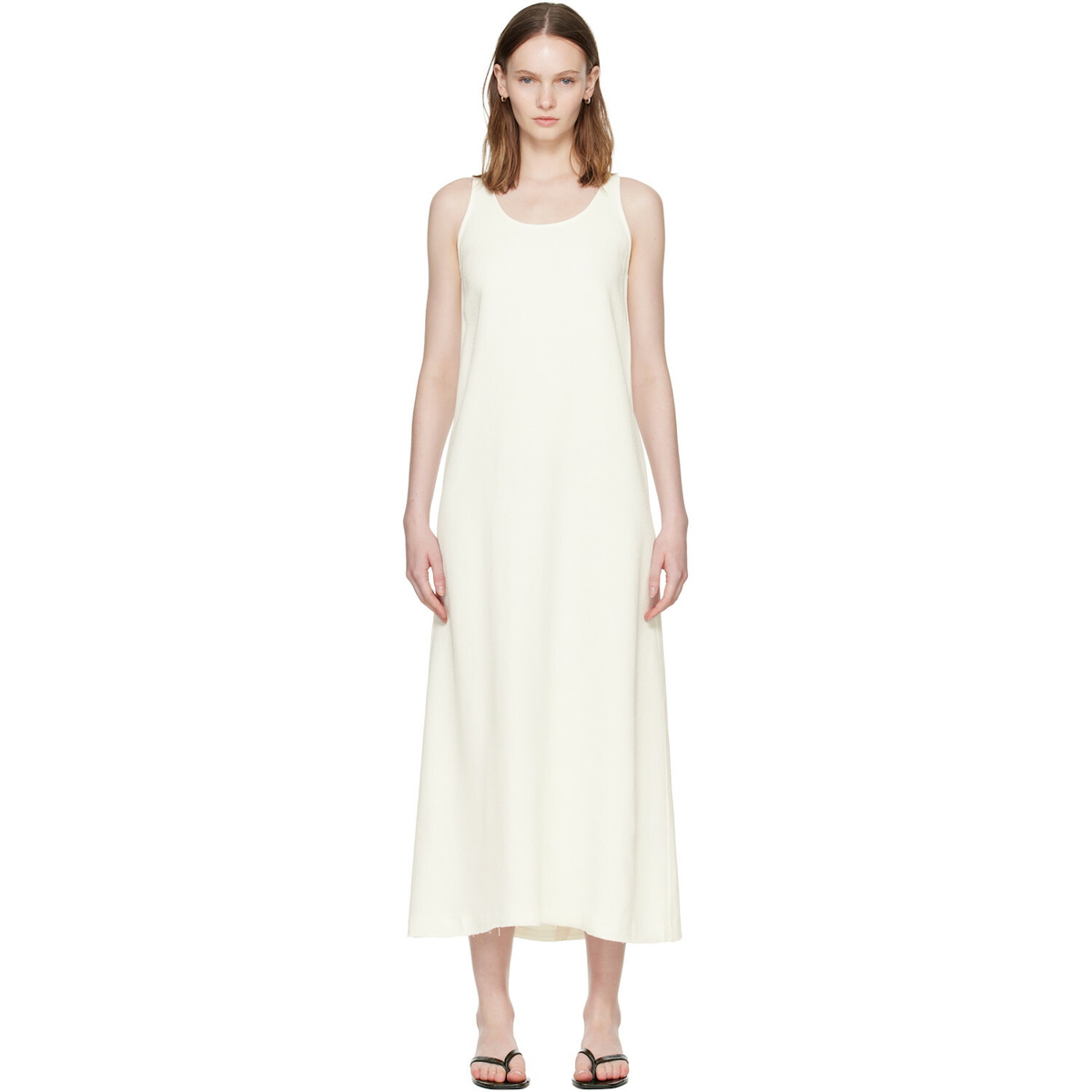 TOTEME Off-White Scoop-Neck Sablé Maxi Dress