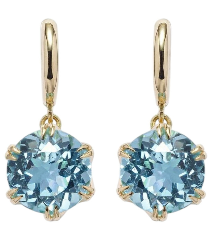 Photo: Ileana Makri 18kt gold hoop earrings with topaz