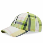 Men's AAPE A Logo Baseball Cap in Plaid 