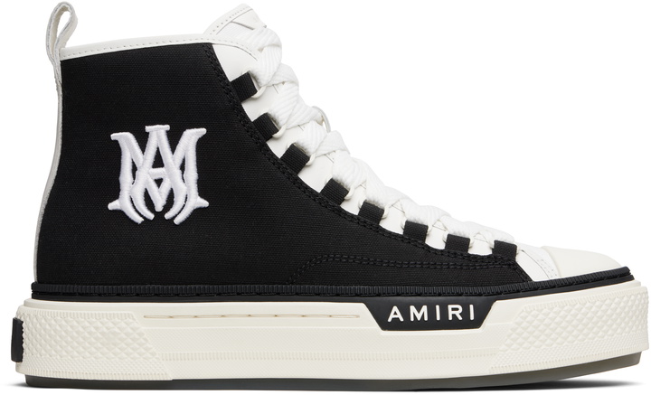Photo: AMIRI Black & White MA Court Hi Sneakers