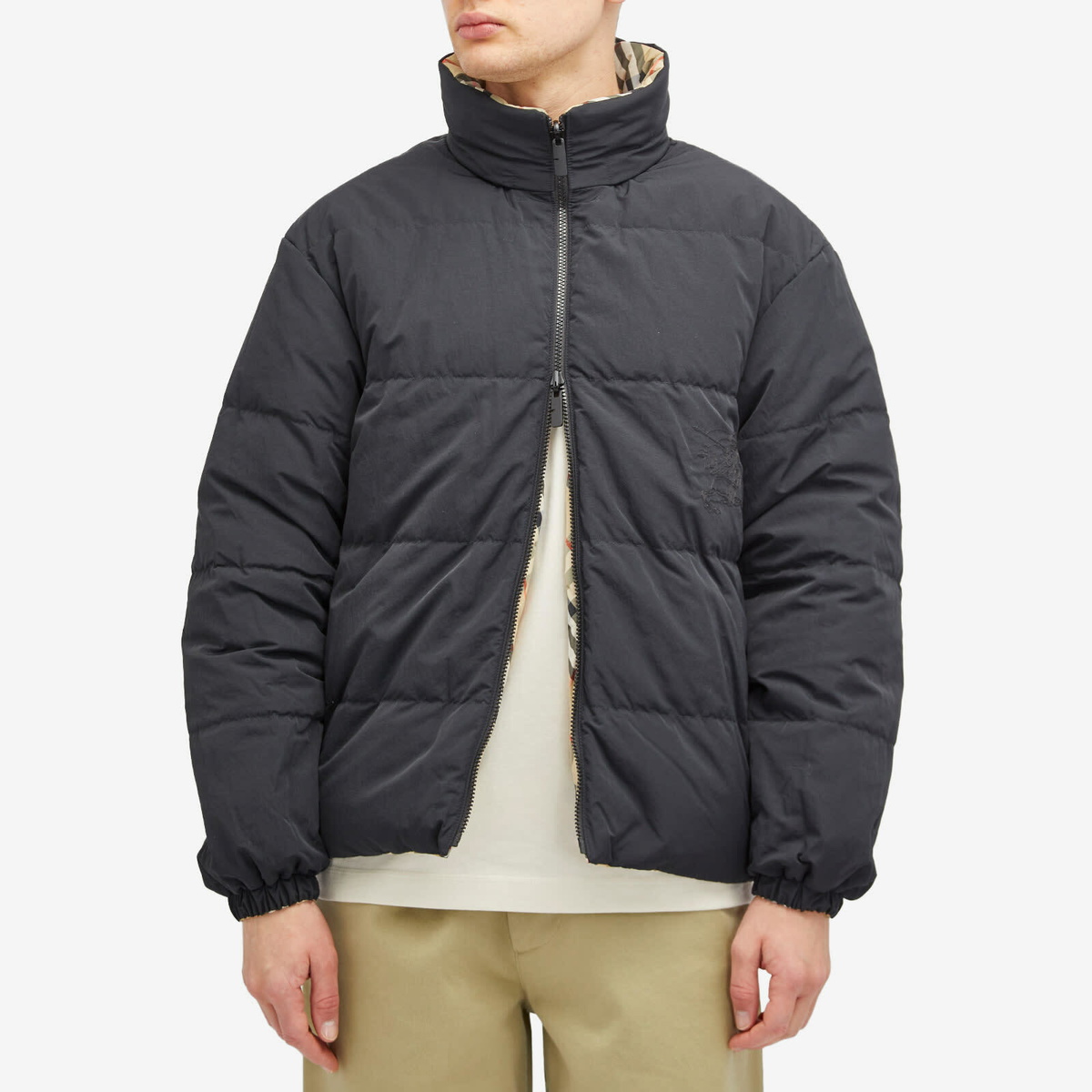 ジャケット BURBERRY Dorset quilted nylon jacket BLACK/SAND IP CHECK Burberry Dorset Quilted Jacket | Neiman Marcus