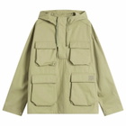 Maison Kitsuné Men's Hooded Popover Jacket in Turf Green