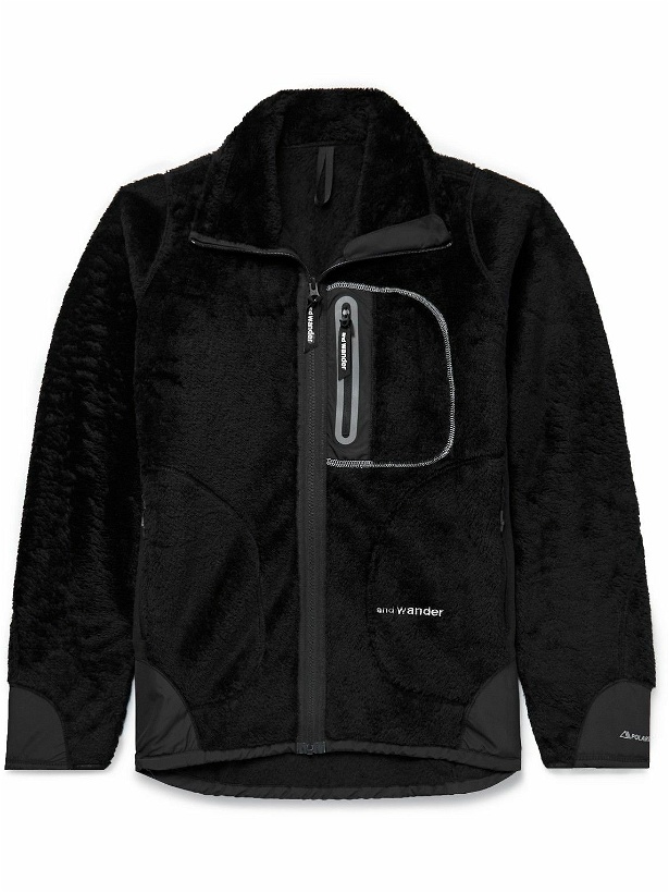 Photo: And Wander - Shell-Trimmed Polartec® Fleece Jacket - Black