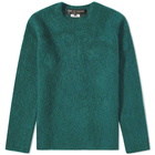 Comme des Garçons Homme Plus Men's Mohair Crew Knit in Dark Green