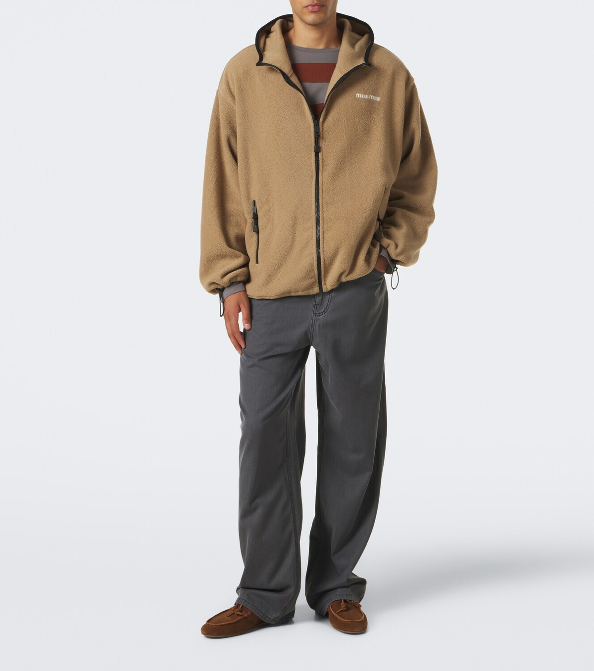 Miu Miu Hooded fleece jacket