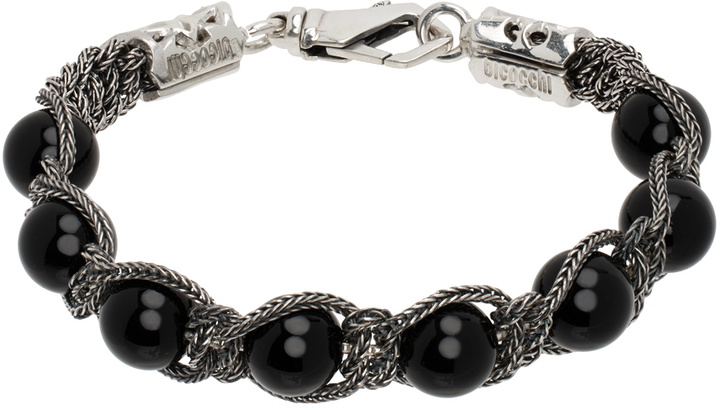 Photo: Emanuele Bicocchi Silver & Black Shamballa Bracelet