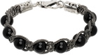 Emanuele Bicocchi Silver & Black Shamballa Bracelet