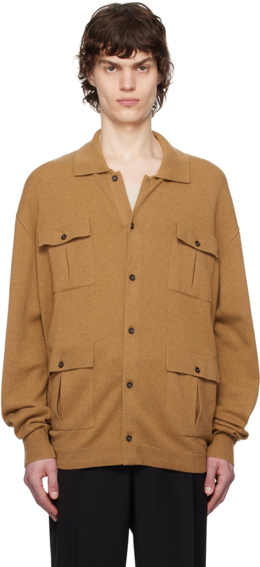 Photo: Bally Tan Cashmere Cardigan