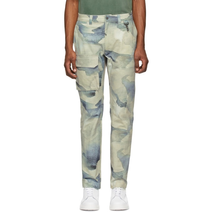 Photo: Reese Cooper Green Linen Watercolor Camouflage Cargo Pants