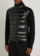 Moncler Grenoble Wool and Shell Jacket Black