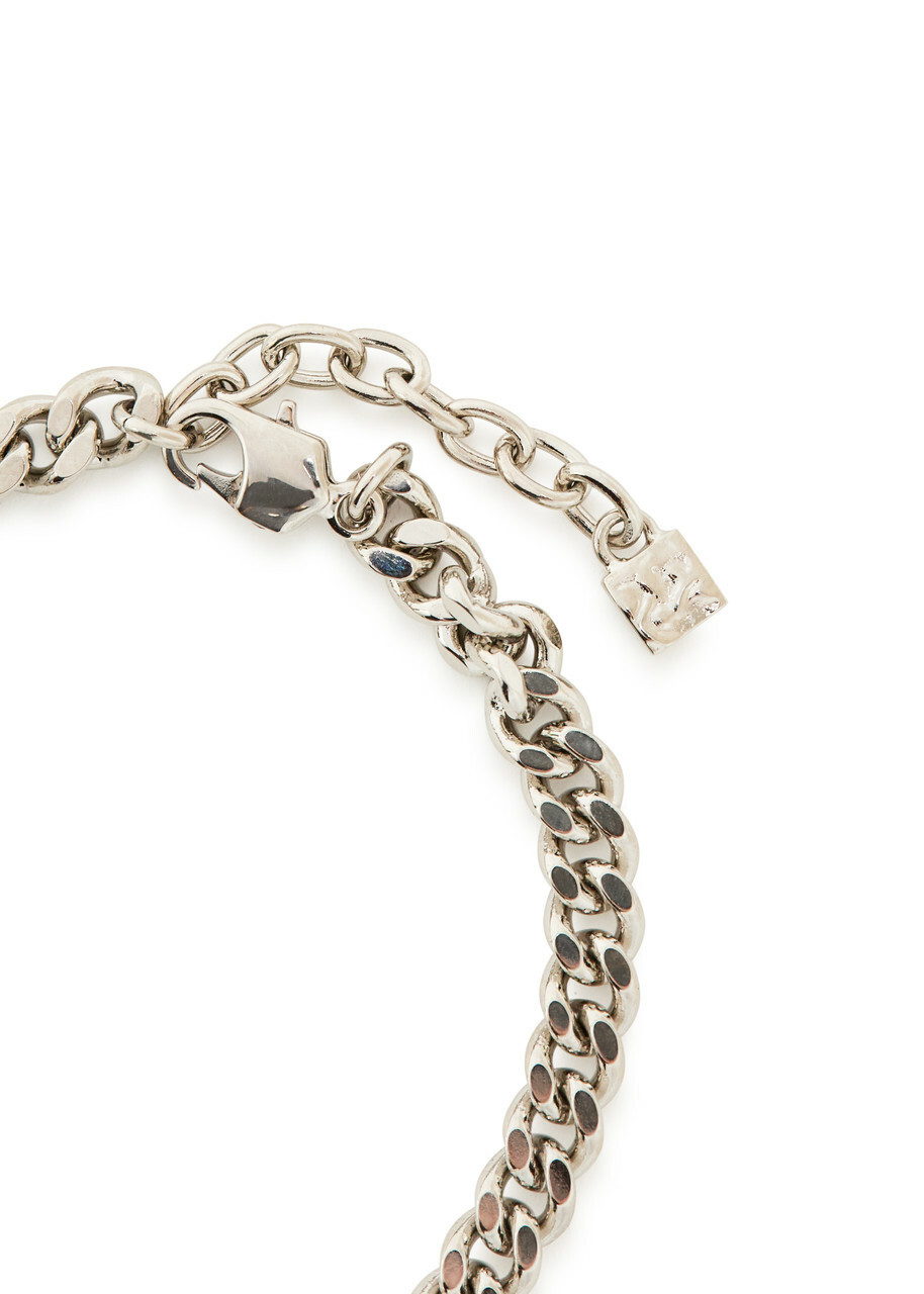 Givenchy Tape Designer-engraved Chain Bracelet - Silver - One Size